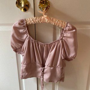 Blush pink crop top, Size 6, ASOS